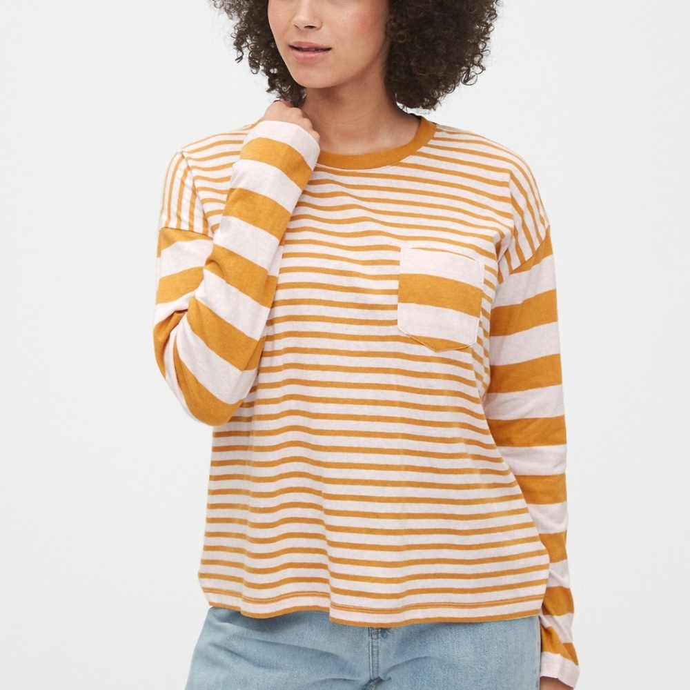 GAP Boxy Stripe Long Sleeve